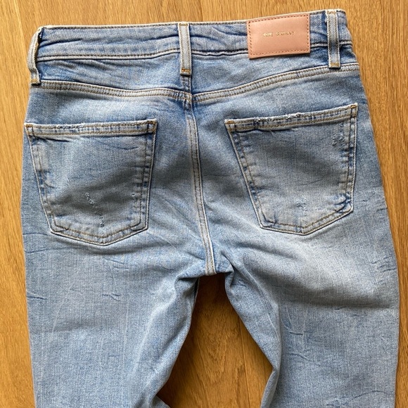 ZARA High Waist Distressed Jeans - Picture 7 of 11